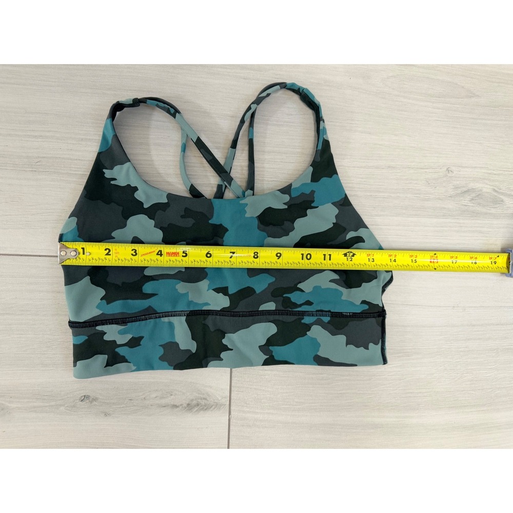 Lululemon Set Camo Sports Bra Leggings Blue Green Activewear Sporty Yoga Gym - Picture 9 of 11
